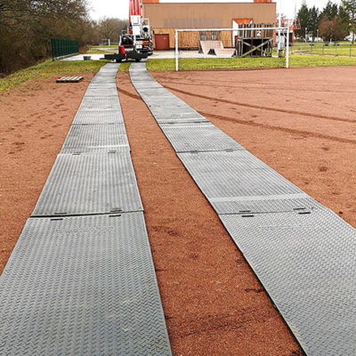 bollwiller stade - plaques de roulage